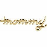 Petite Mommy Script Necklace or Center