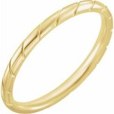 52174 / 18K Yellow / 8.5 / 2 Mm / Polished / Patterned Comfort-Fit Band