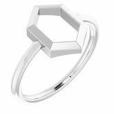 Negative Space Hexagon Ring