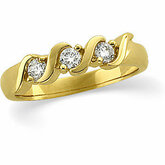 1/3 CTW Diamond 3 Stone S Design Ring