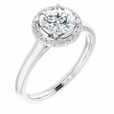 Charles & Colvard Moissanite® Halo-Style Engagement Ring