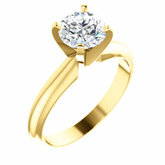 Lab-Grown Diamond Heavy Solitaire Engagement Ring