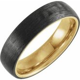 T52126 / Titanium / 7 / 6 Mm / Polished / Band W / Carbon Fiber And 18K Yellow Gold Pvd