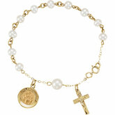 Freshwater Cultured Pearl Rosary Bracelet