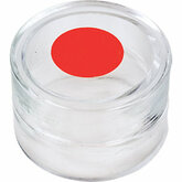 Glass Container with Red Marked Lid